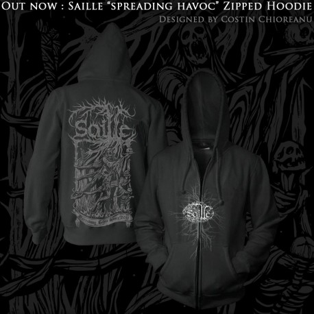 SAILLE "Spreading Havoc" zipped hoodie